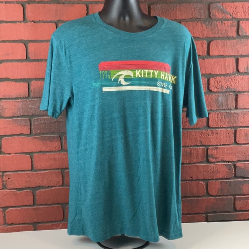 Blue 84 Large Teal Kitty‎ Hawk T-Shirt – Casual, Graphic, Everyday